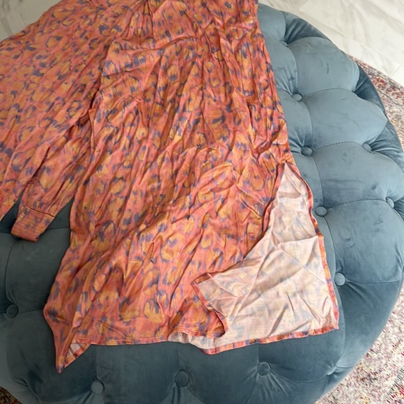 NWT XS Anthropologie Peach Leopard Jumpsuit - Picture 6 of 6